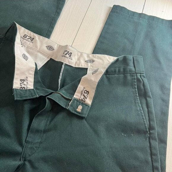 Dickies 874 original fit pants in dark green size 38X32 - Picture 2 of 7